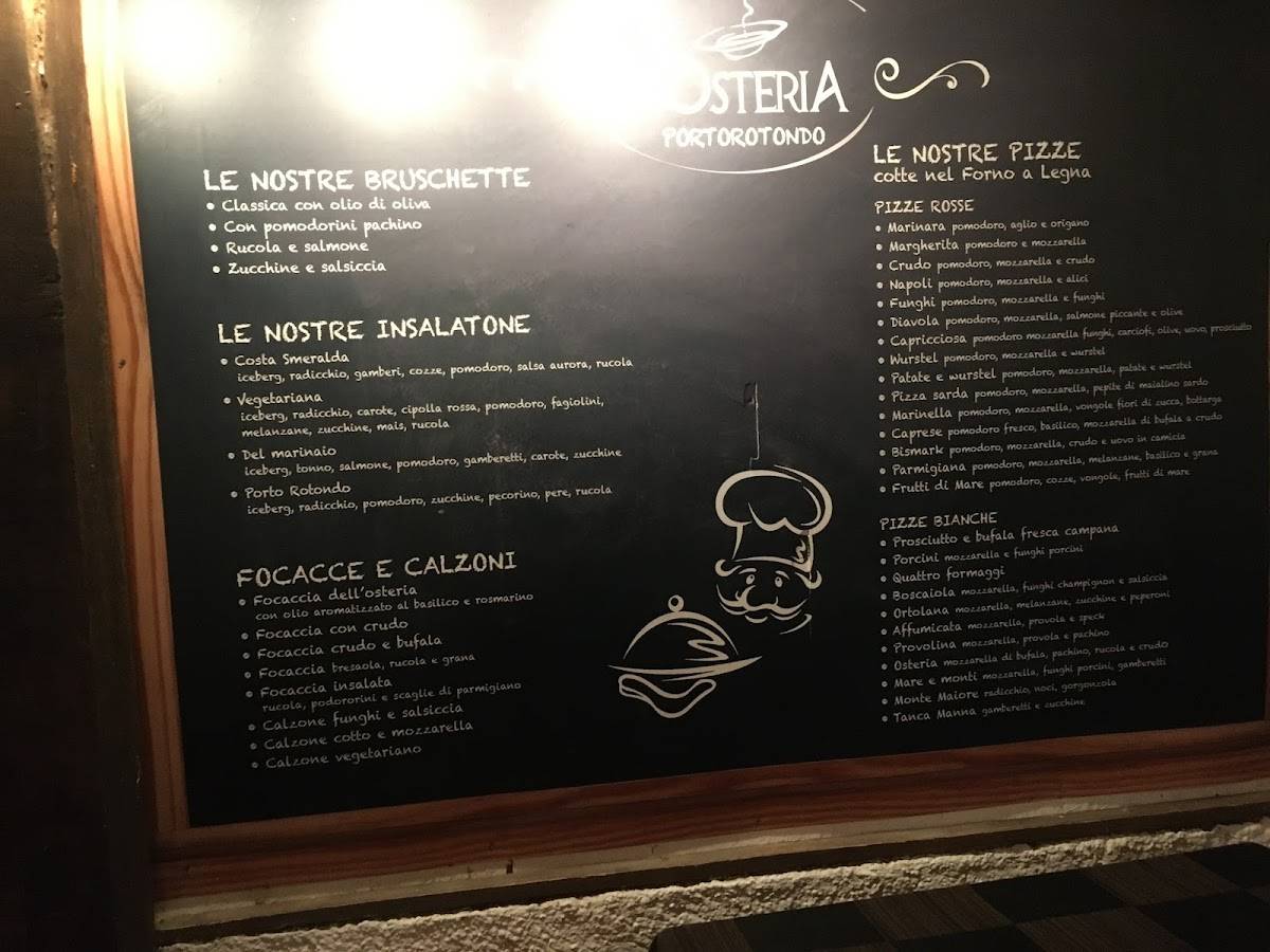 Menu di L'Osteria - Porto Rotondo 