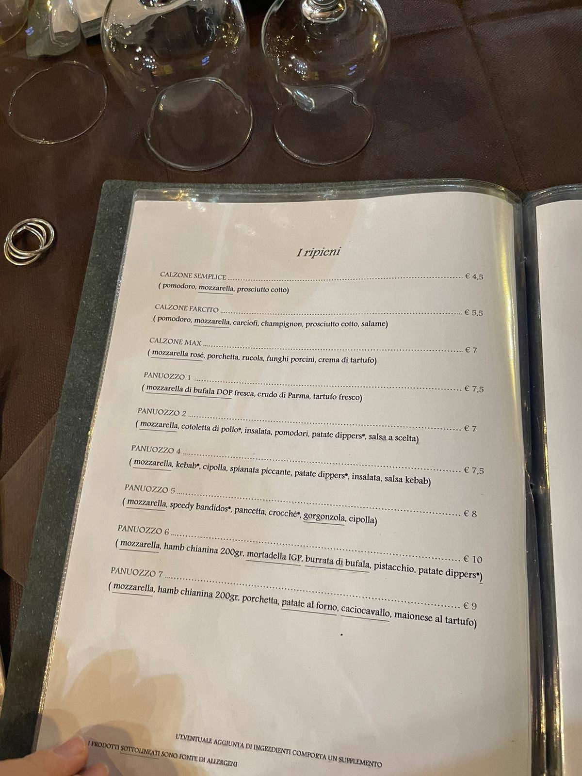 Menu di L'Osteria dei Ceres 