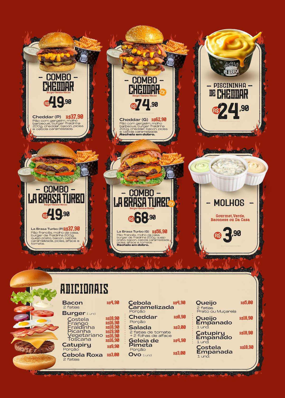La Brasa Burger Cascavel cardápio