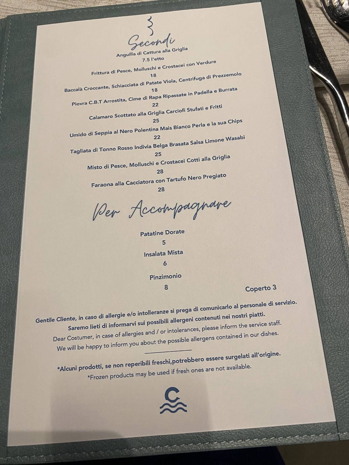 Menu di La Caletta - Anna Rosa Cavalieri 