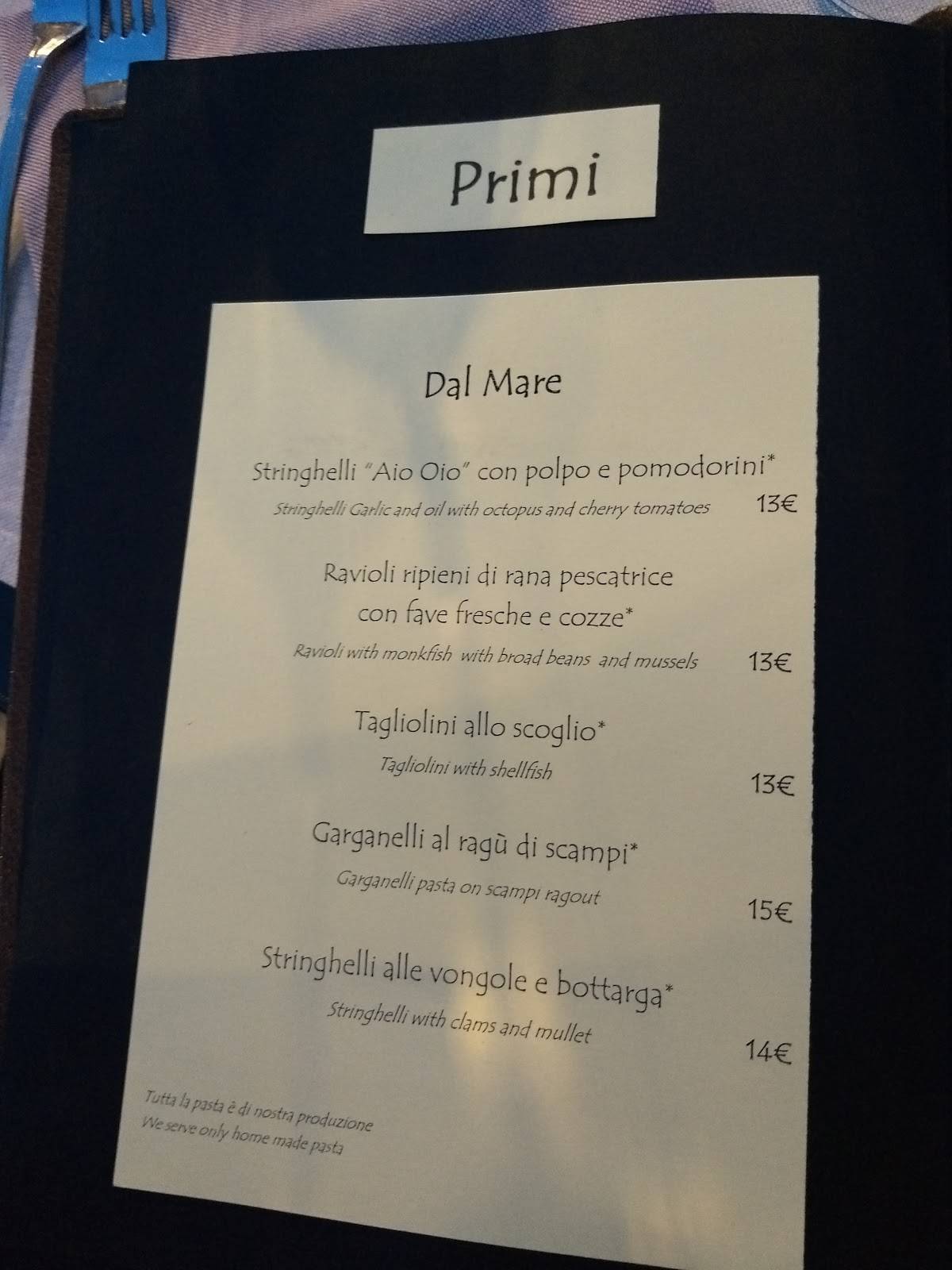 Menu di La Casina Rossa Perugia 
