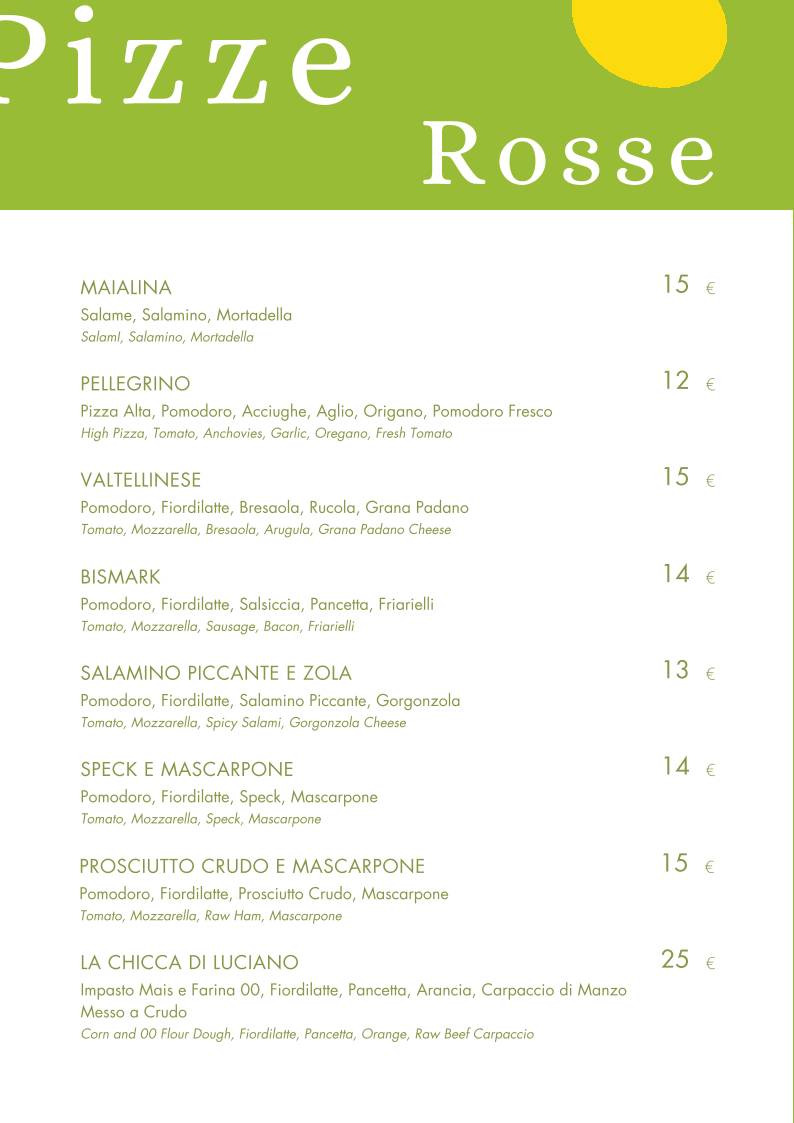 Menu di La Corte dei Limoni 