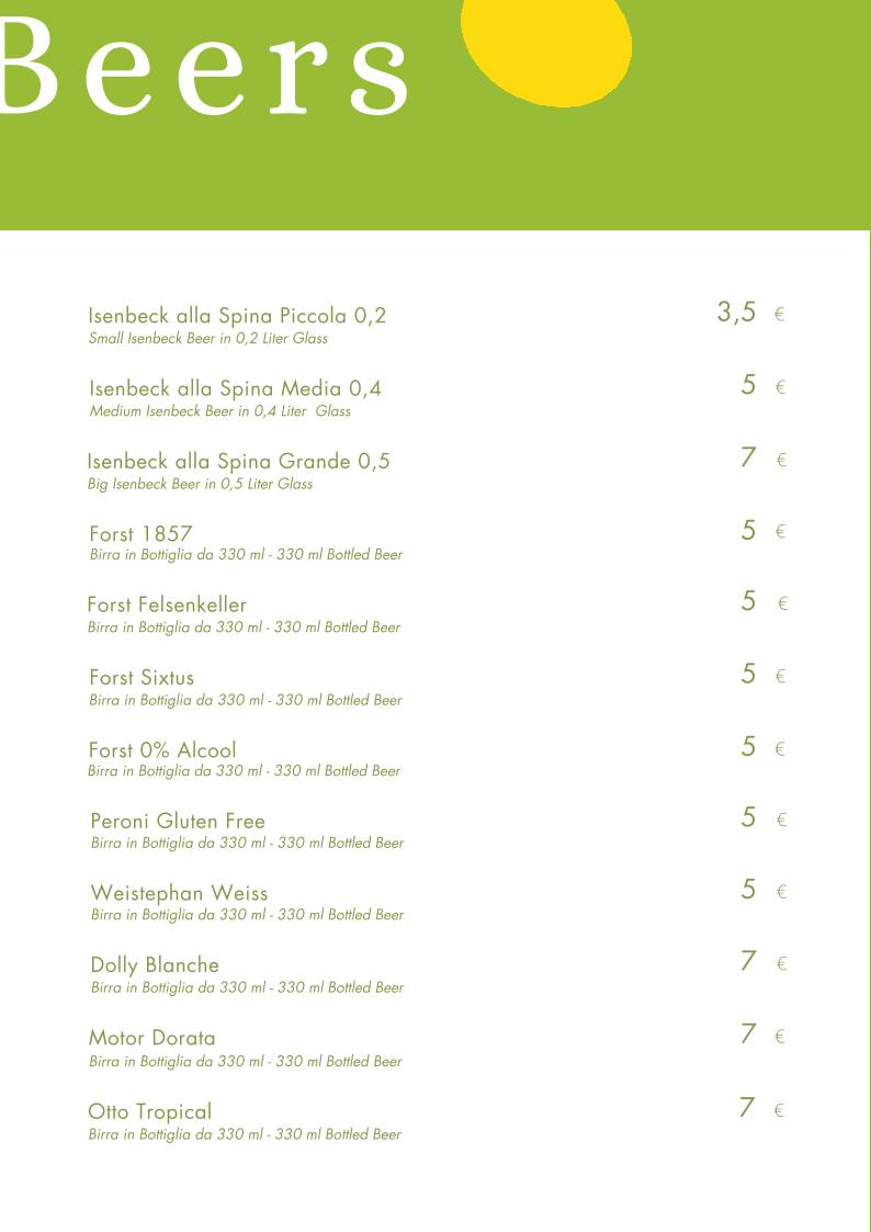 Menu di La Corte dei Limoni 