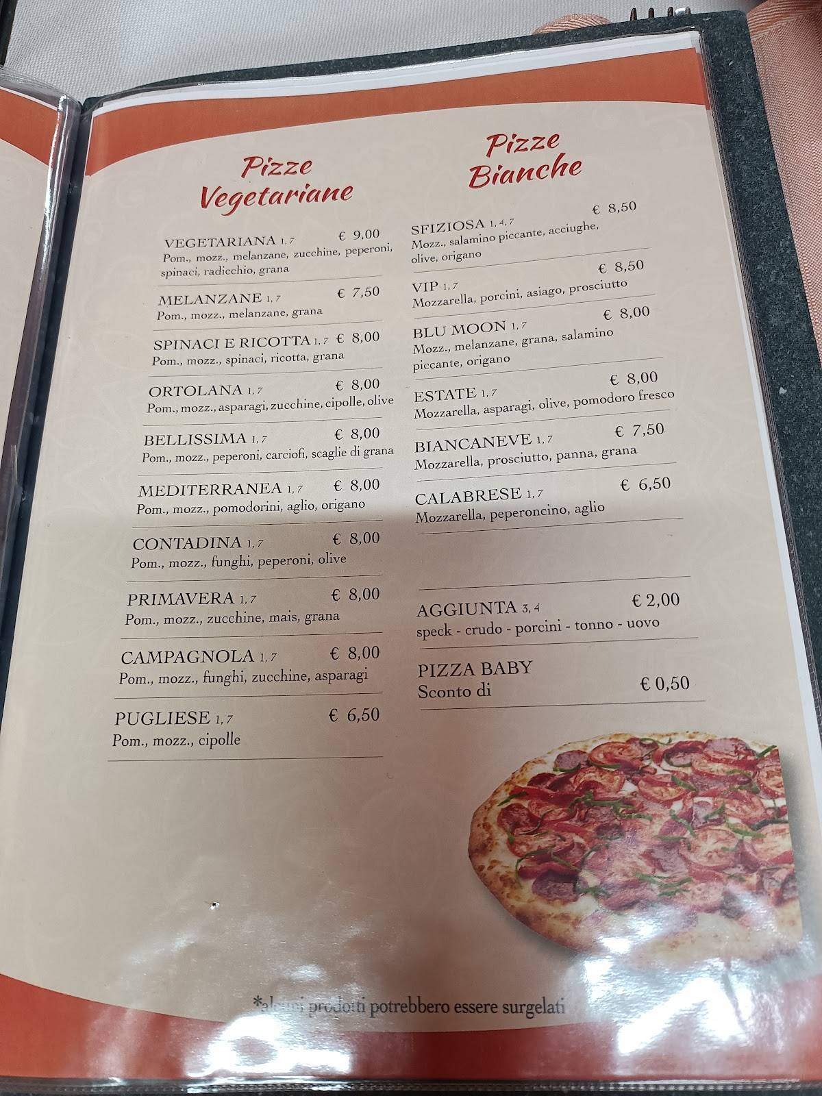 Menu di Ristorante Pizzeria La Sorgente 