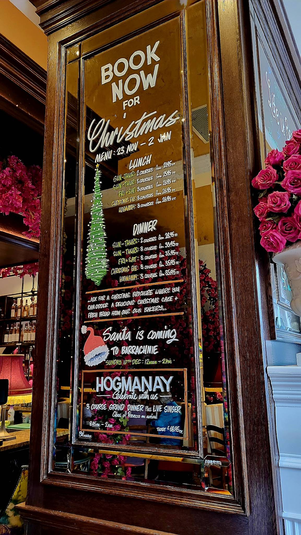 Menu at La Vita Barrachnie, Glasgow