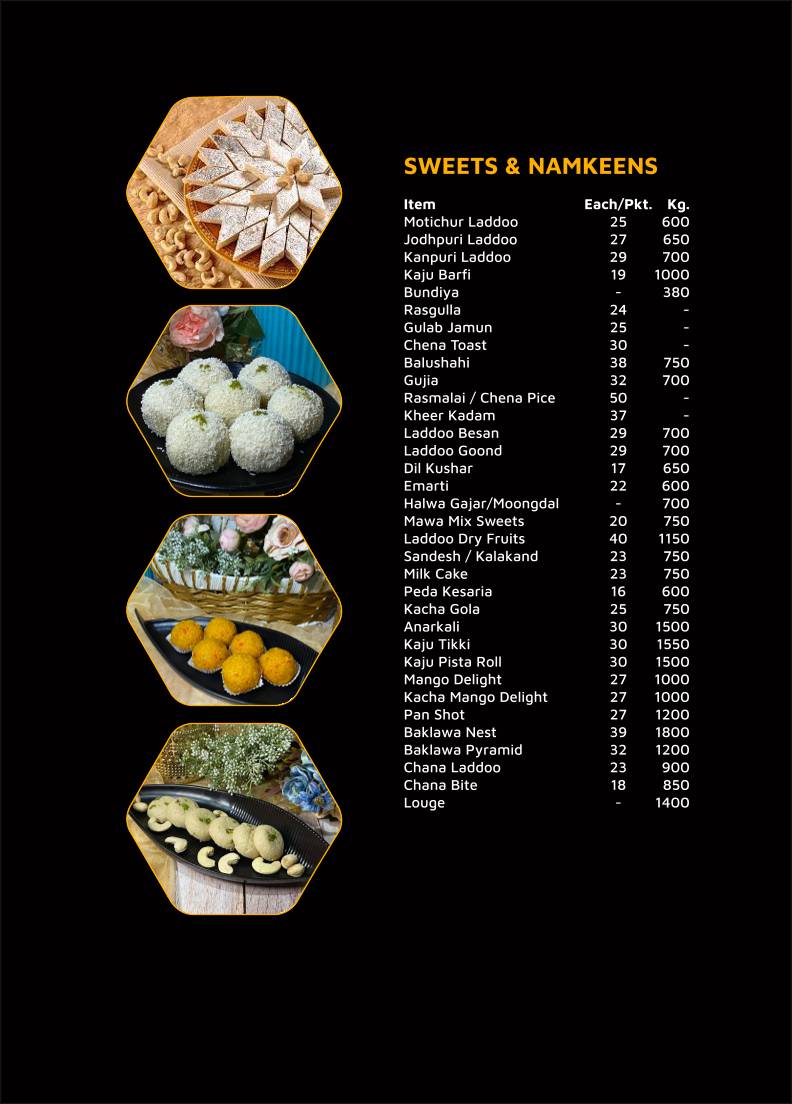 Laddoo Gopal - Salugara menu