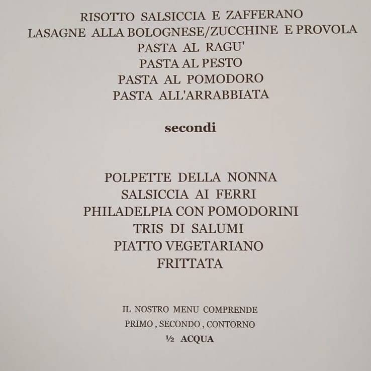 Menu di L'Angolo del Gusto Trattoria 