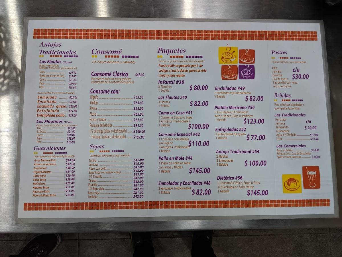 Carta del restaurante Las Flautas Zona Real, Zapopan, Av. Sta
