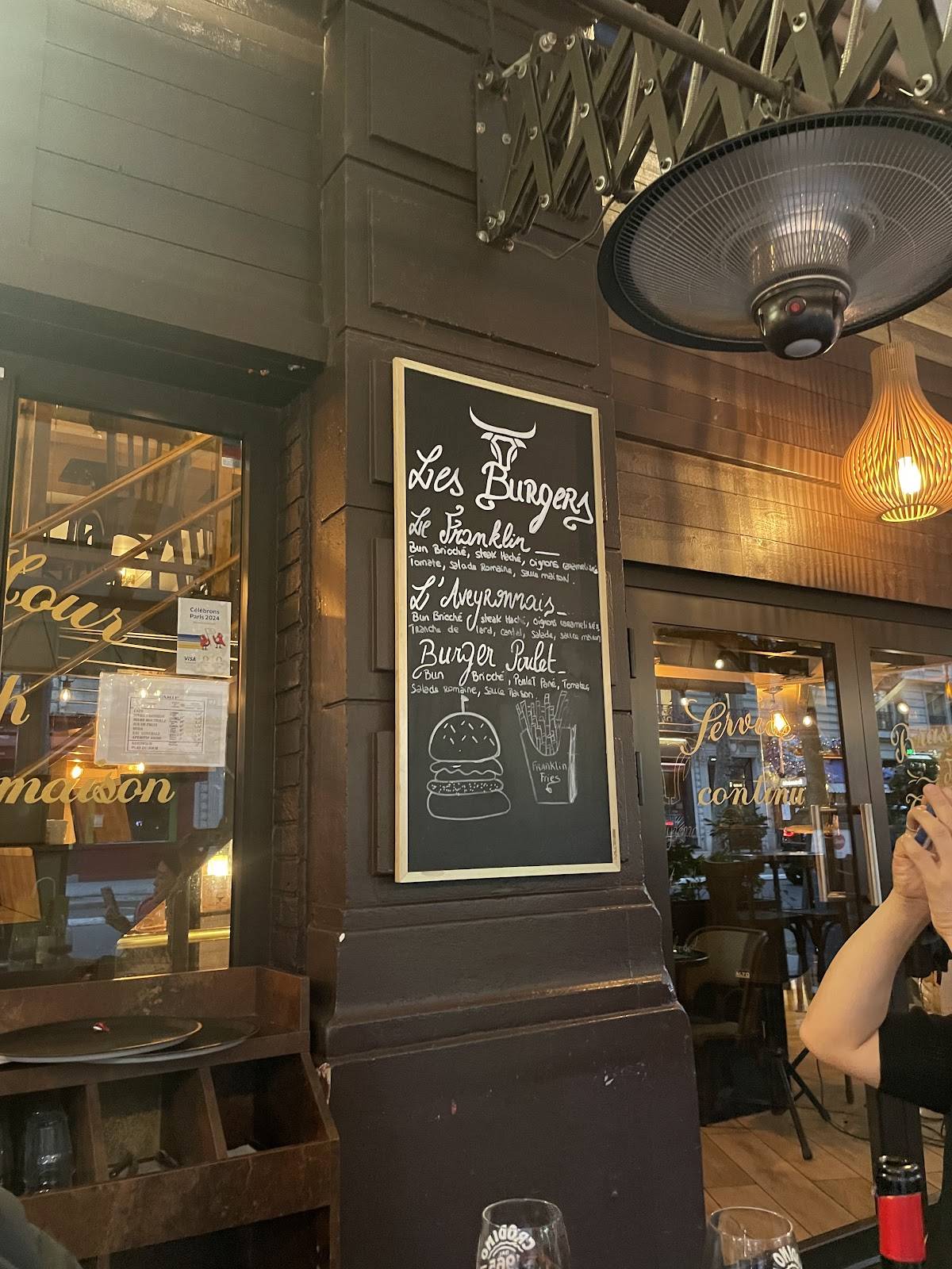 Menu de Le Franklin
