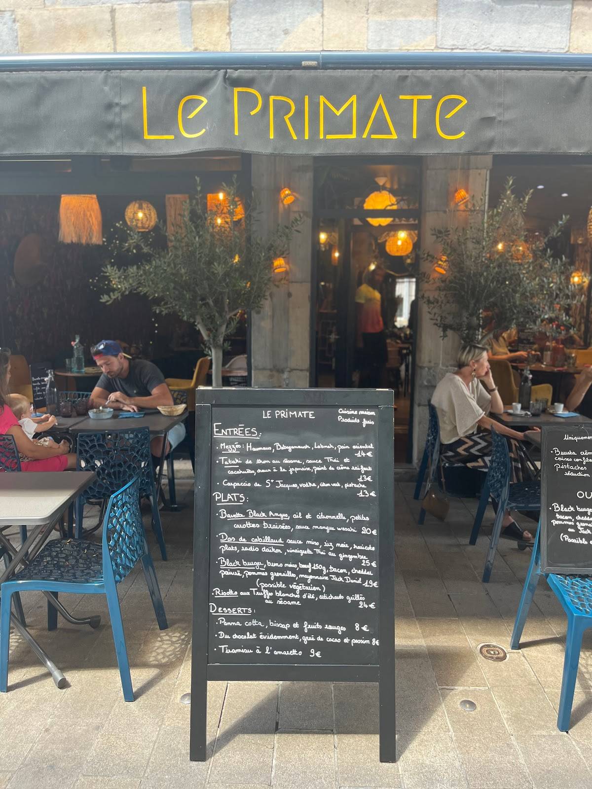 Menu au Le Primate restaurant, Besançon
