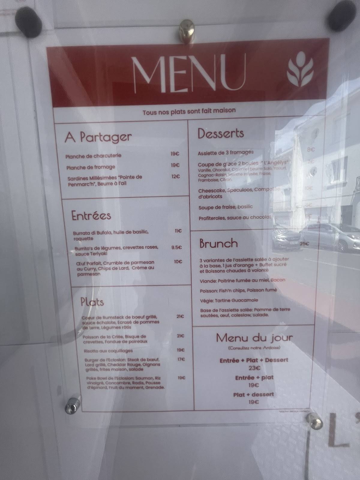 Menu de L'éclosion