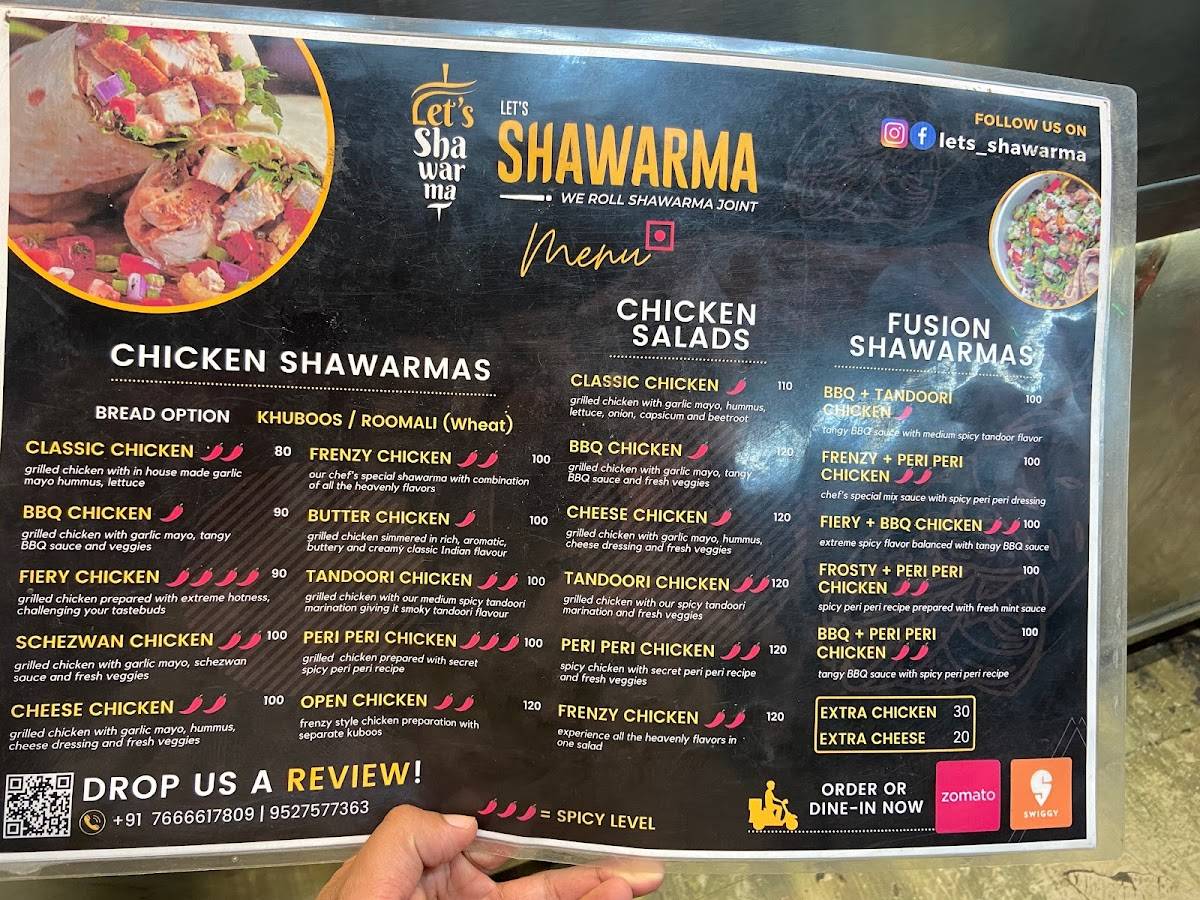 Let's Shawarma menu