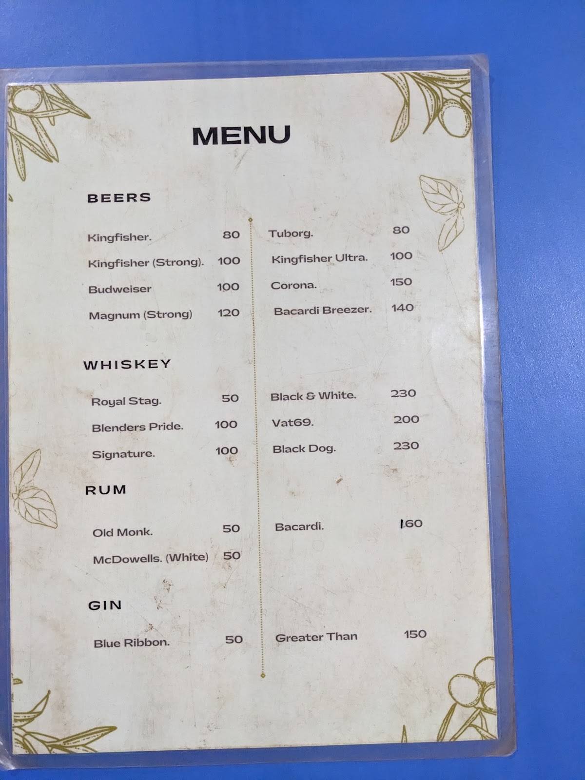 Little Spice menu