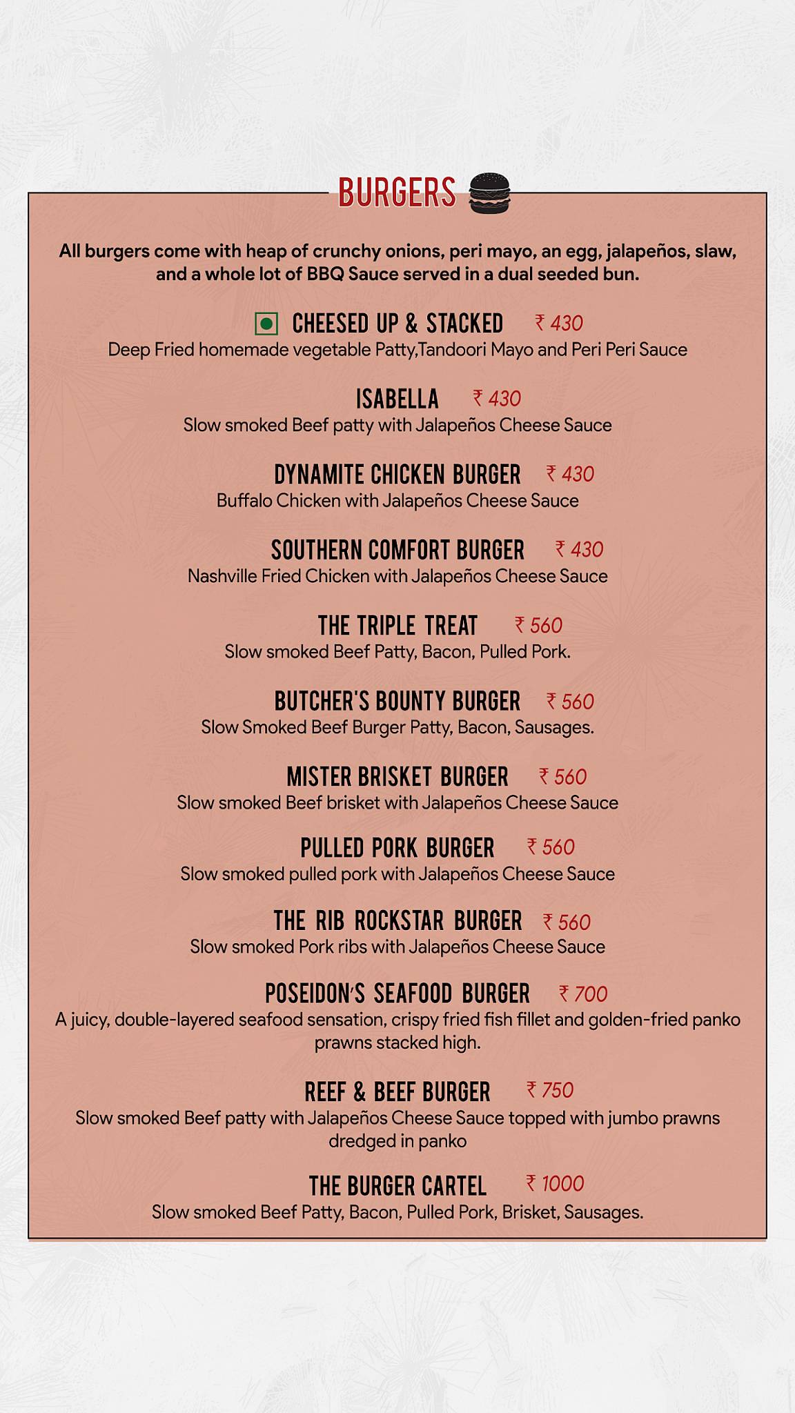 Low & Slow menu