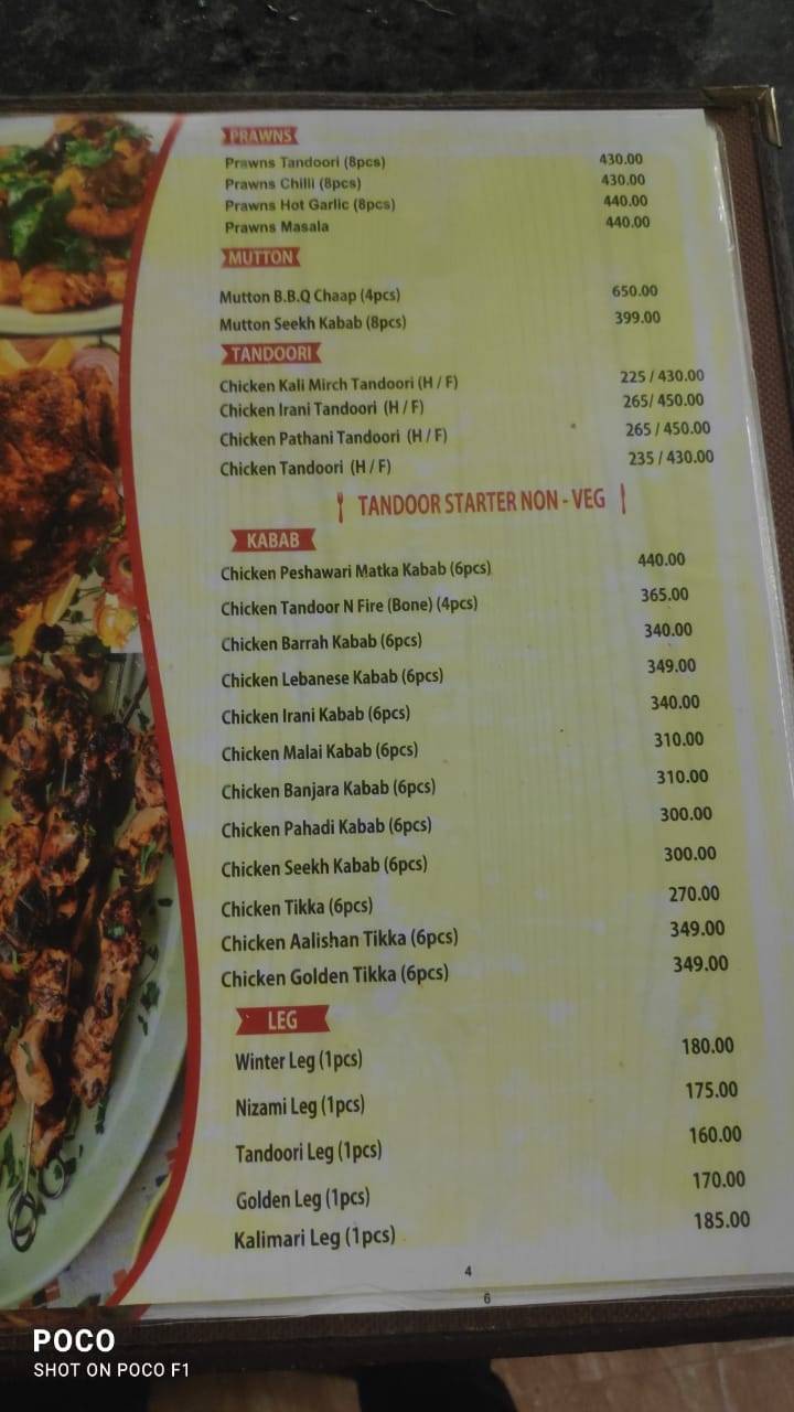 MUTBY'Z RESTAURANT menu