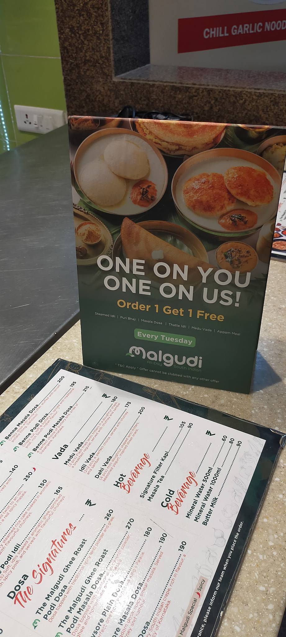 Malgudi menu