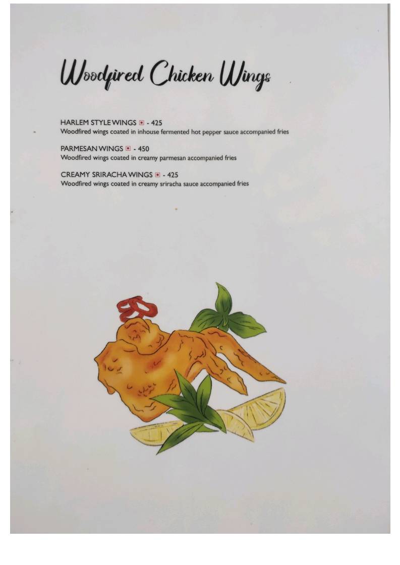 Mambo’s Bistro menu