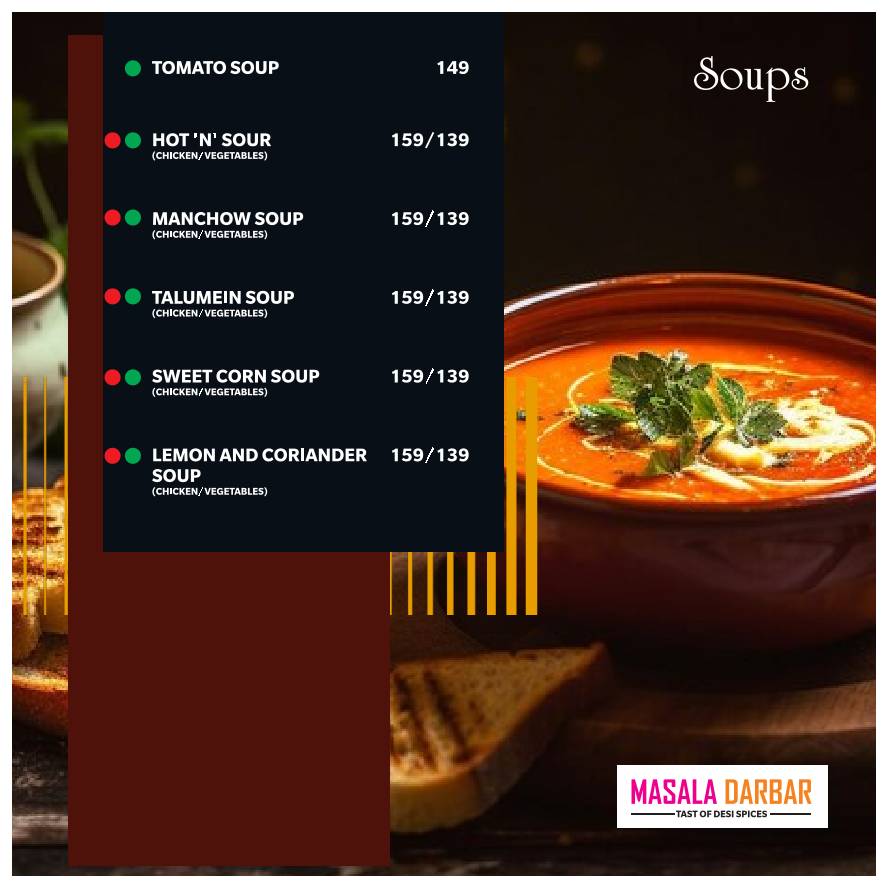Masala Darbar menu