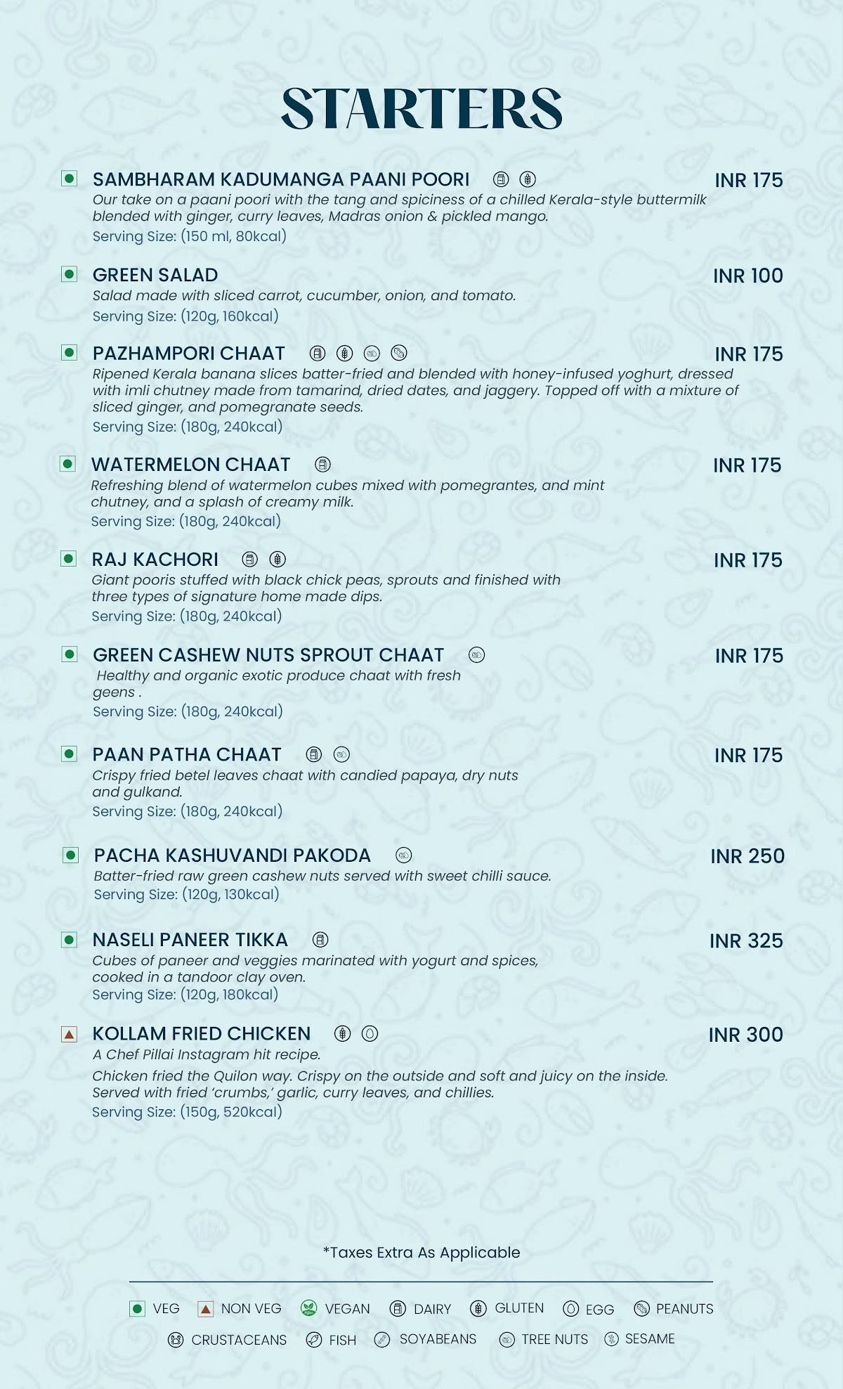 Meen by Chef Pillai menu