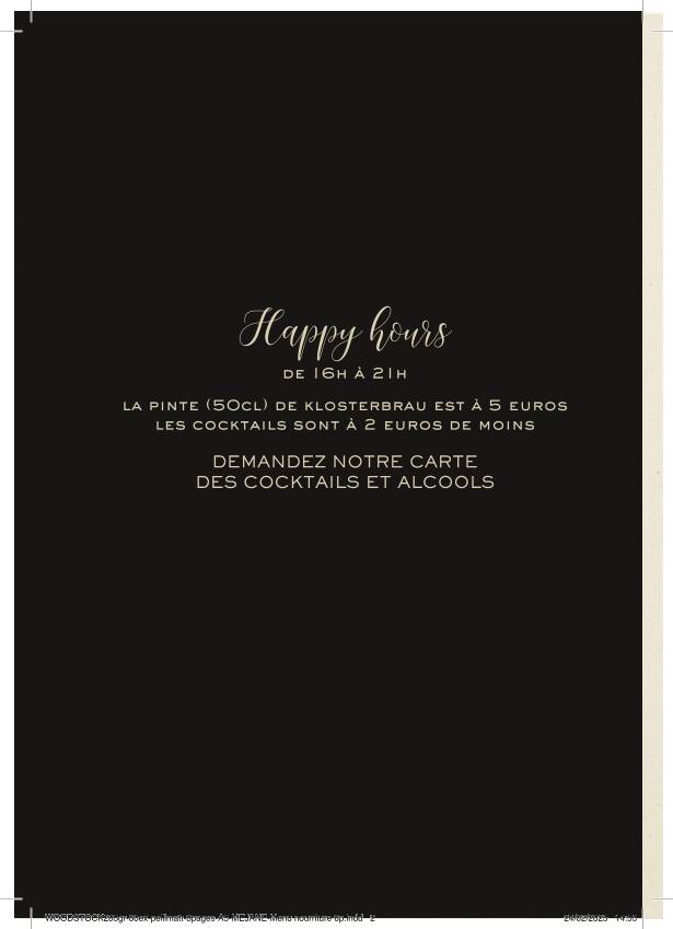 Menu de Café Méjane