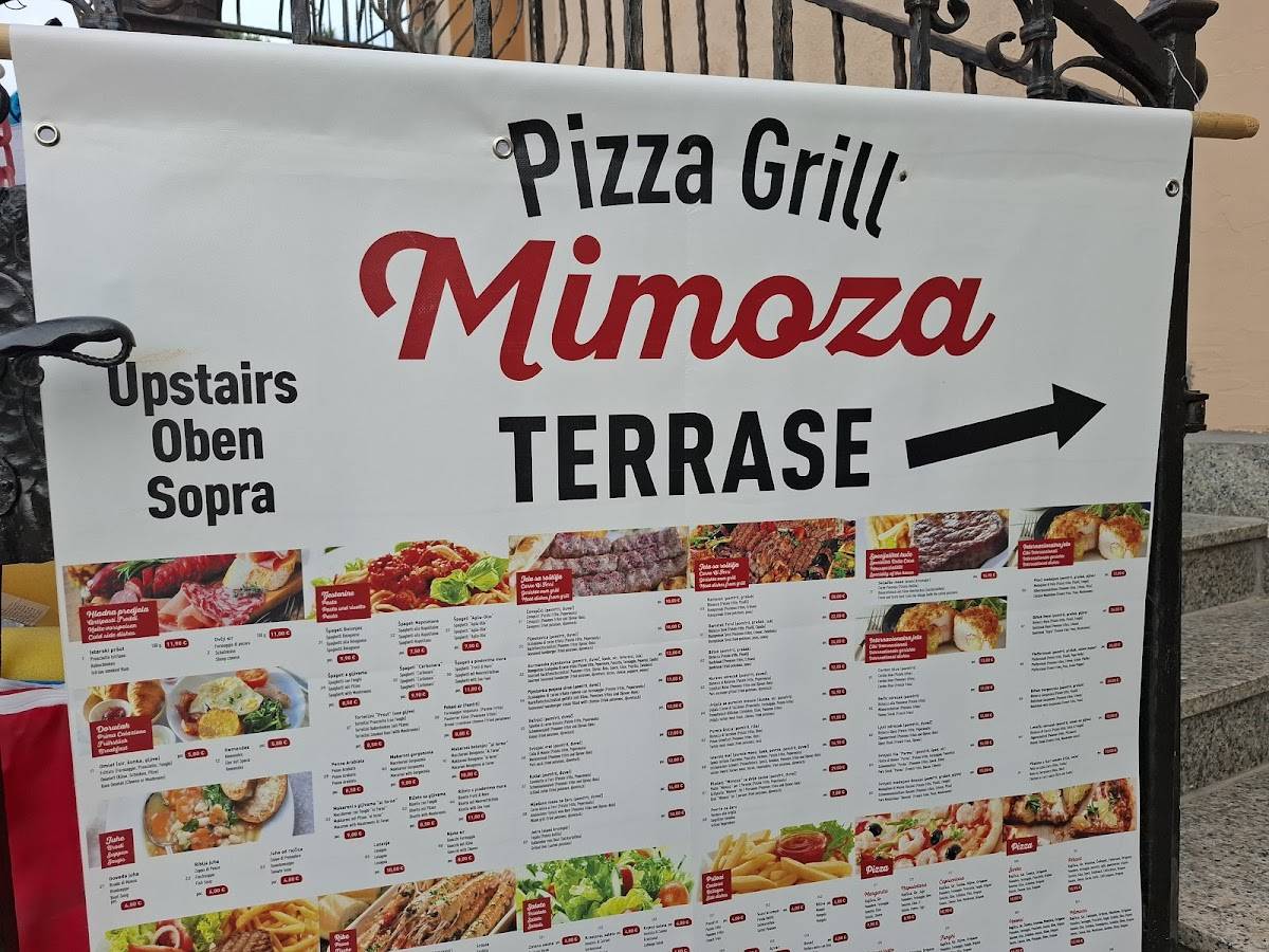 Menu di Restaurant Mimoza, Medulin 