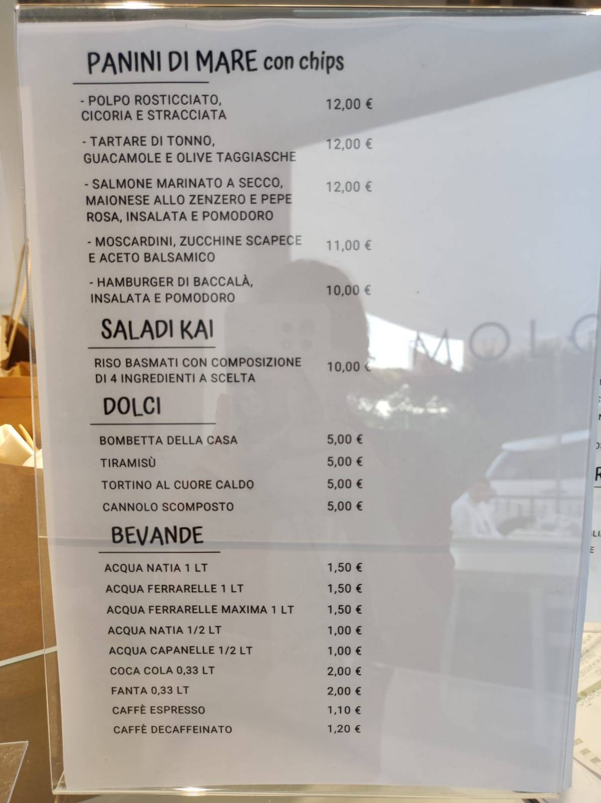 Menu di Molo17 Ristorante 