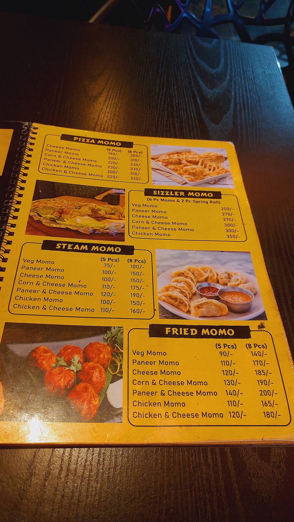 Momomia jammu menu