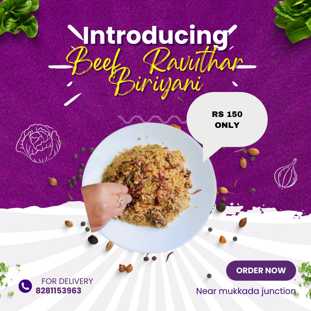 MusTry cloud kitchen menu