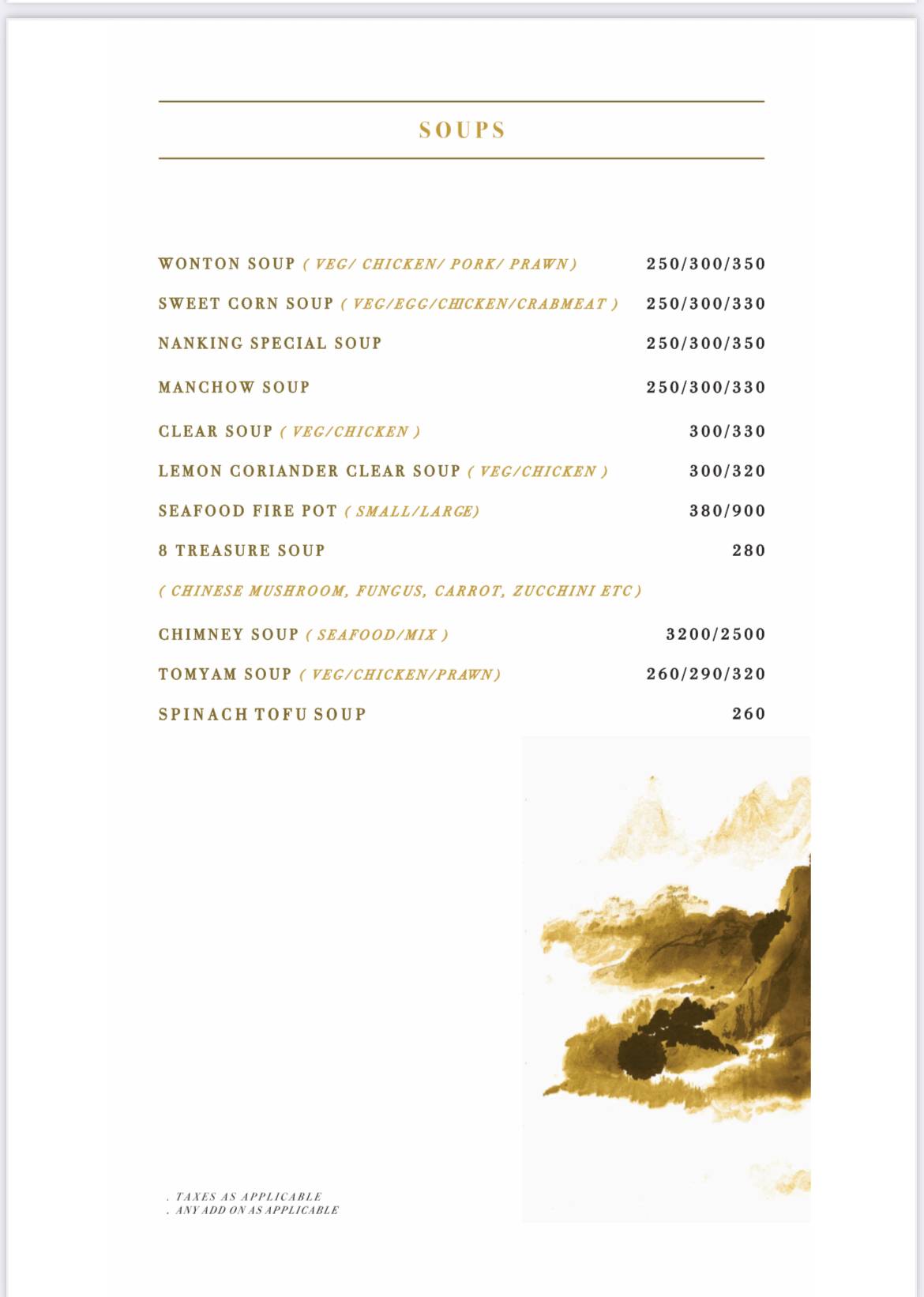 Nanking Chinese Restaurant menu