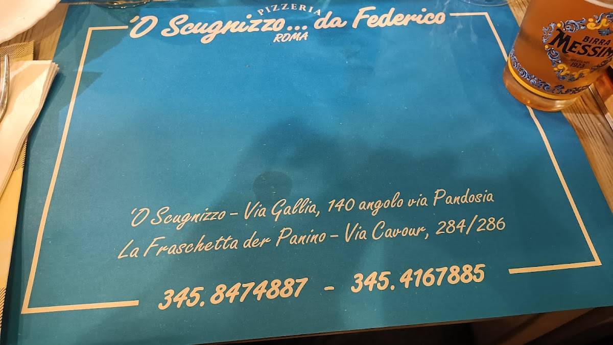 Menu di 'O Scugnizzo da Federico 