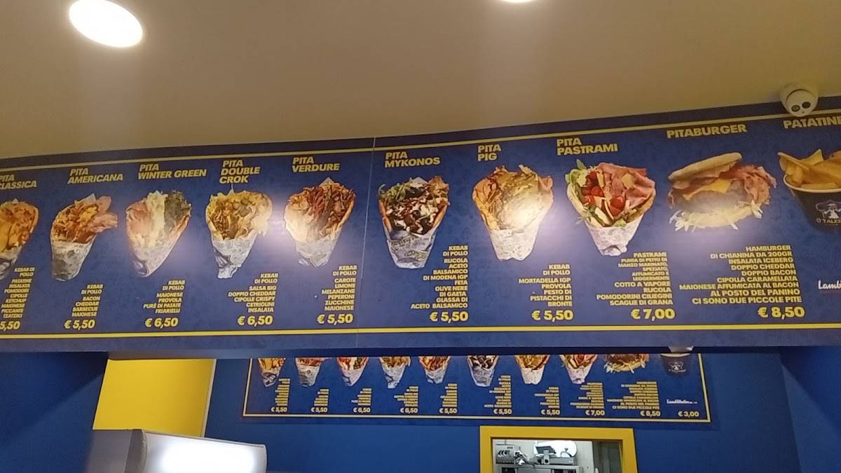 Menu di TLB - O' Talebano Kebab Store 