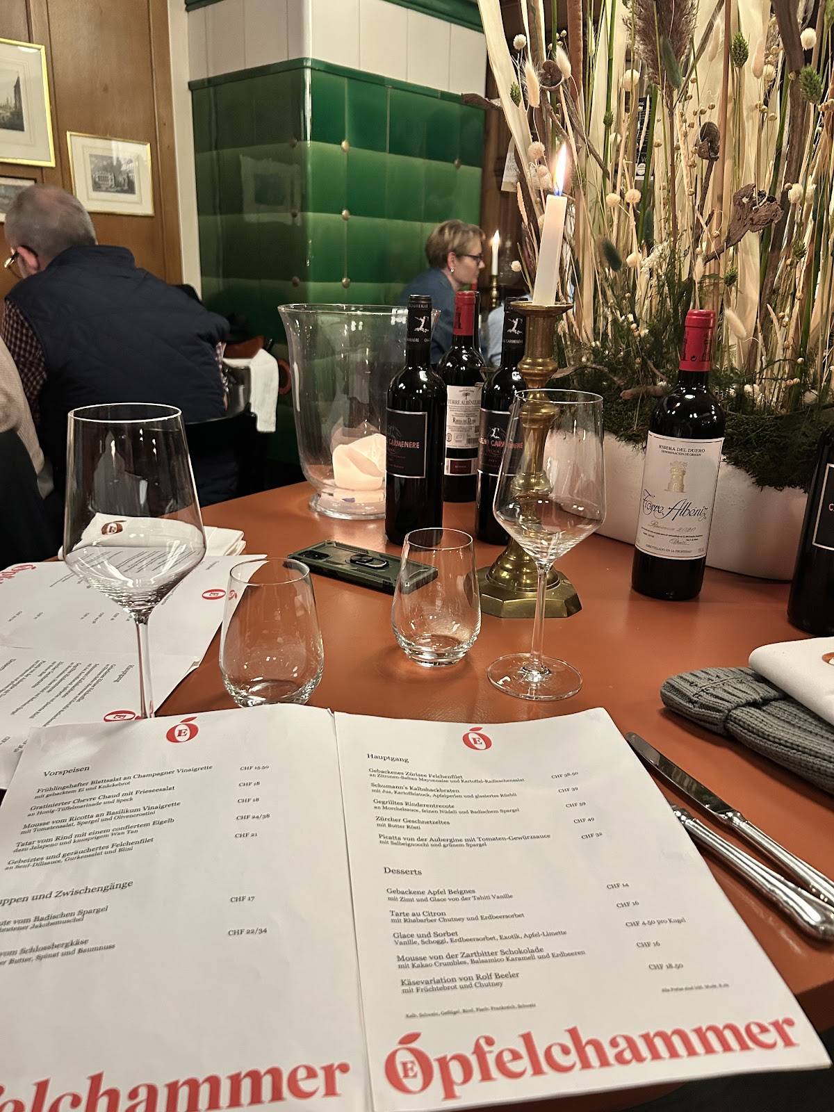 Menu di Restaurant Oepfelchammer 