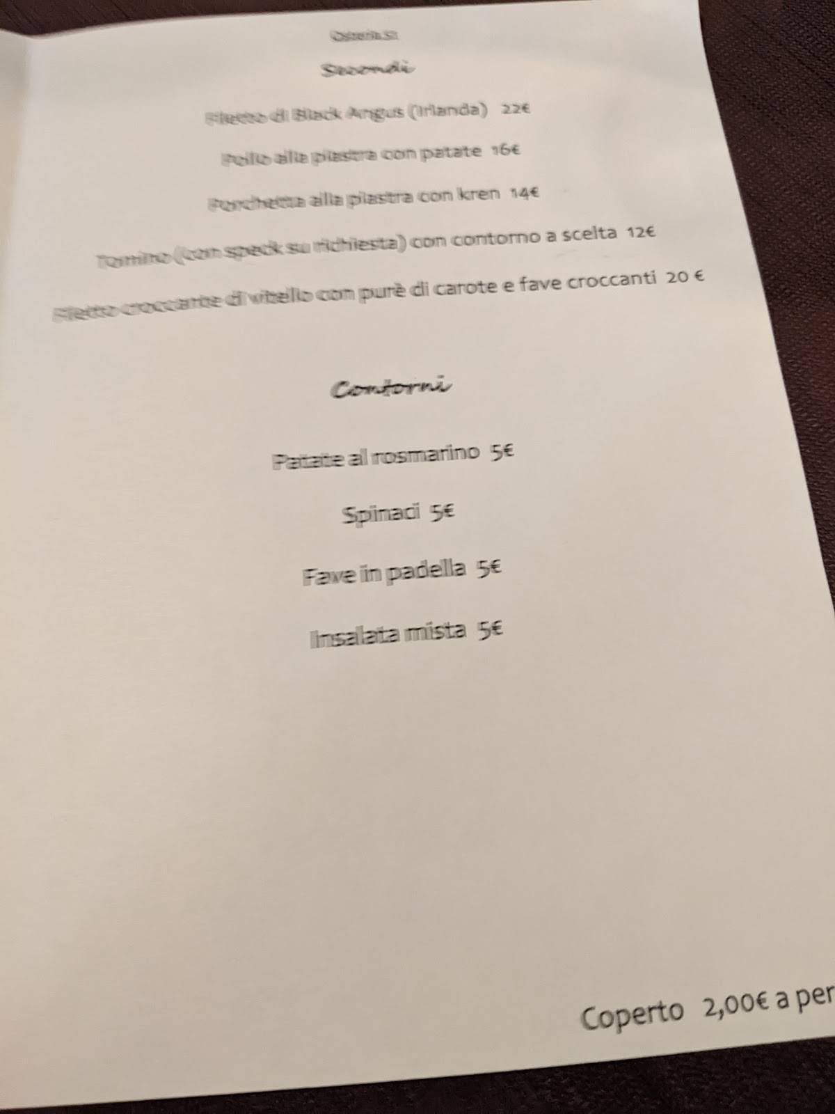 Menu di Osteria 51 