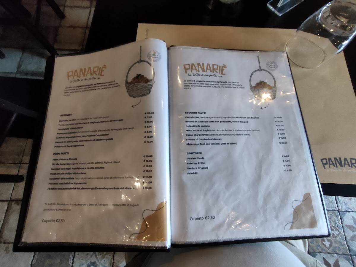 Menu di PanariÃ¨ 