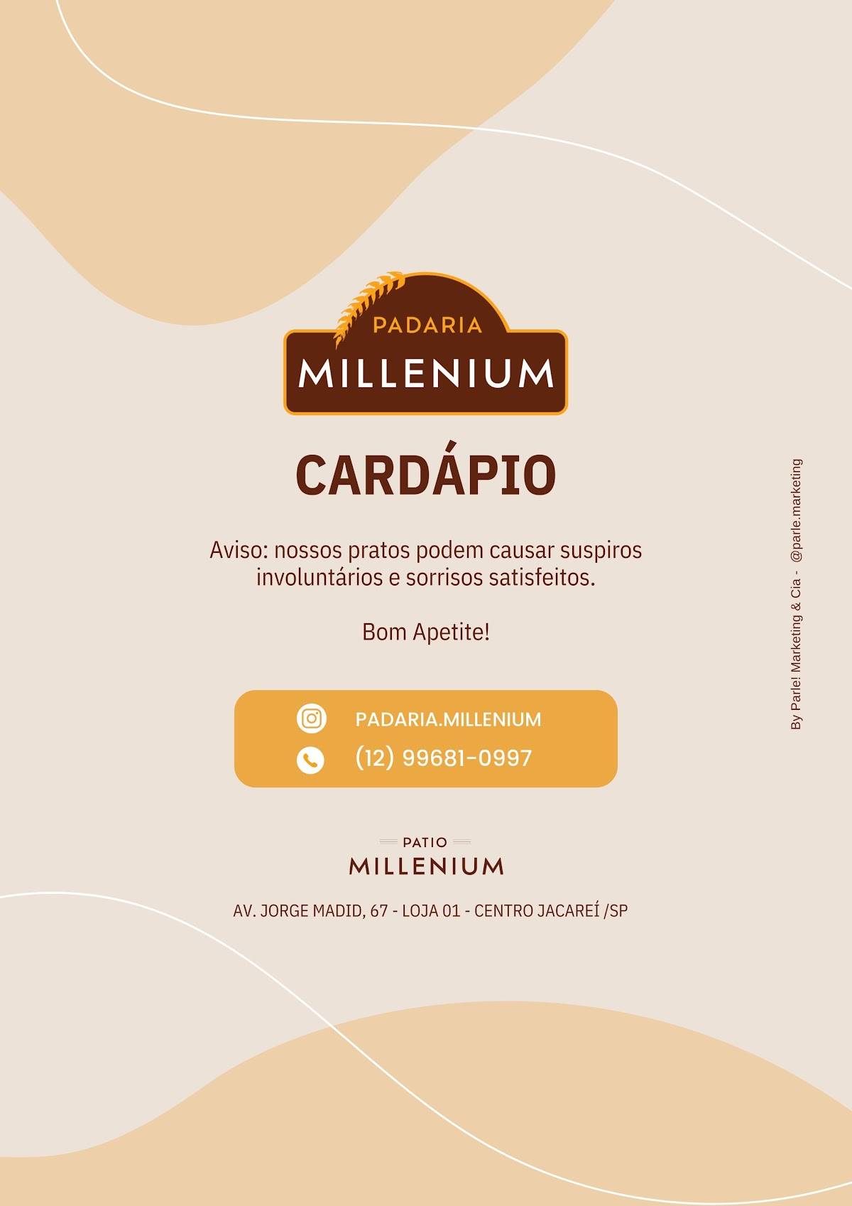 Padaria Millenium Jacareí cardápio
