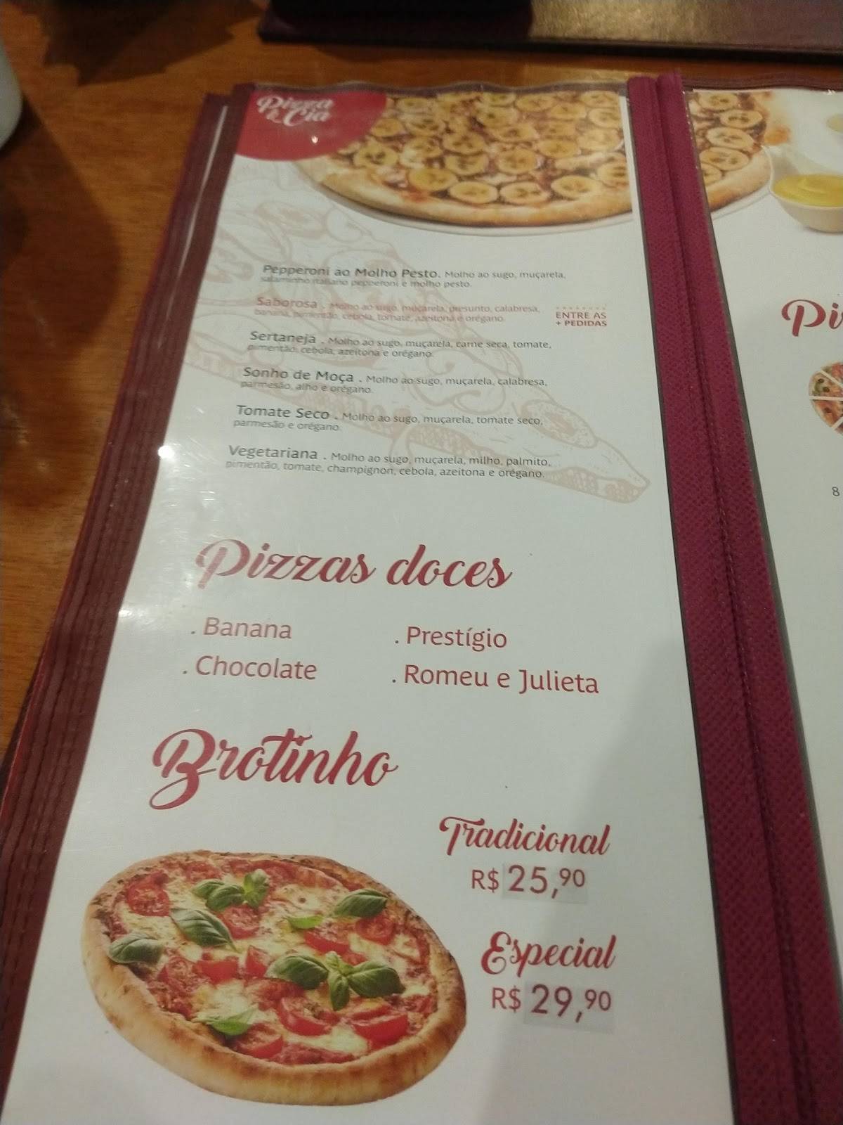 Pizza & Cia à lenha cardápio