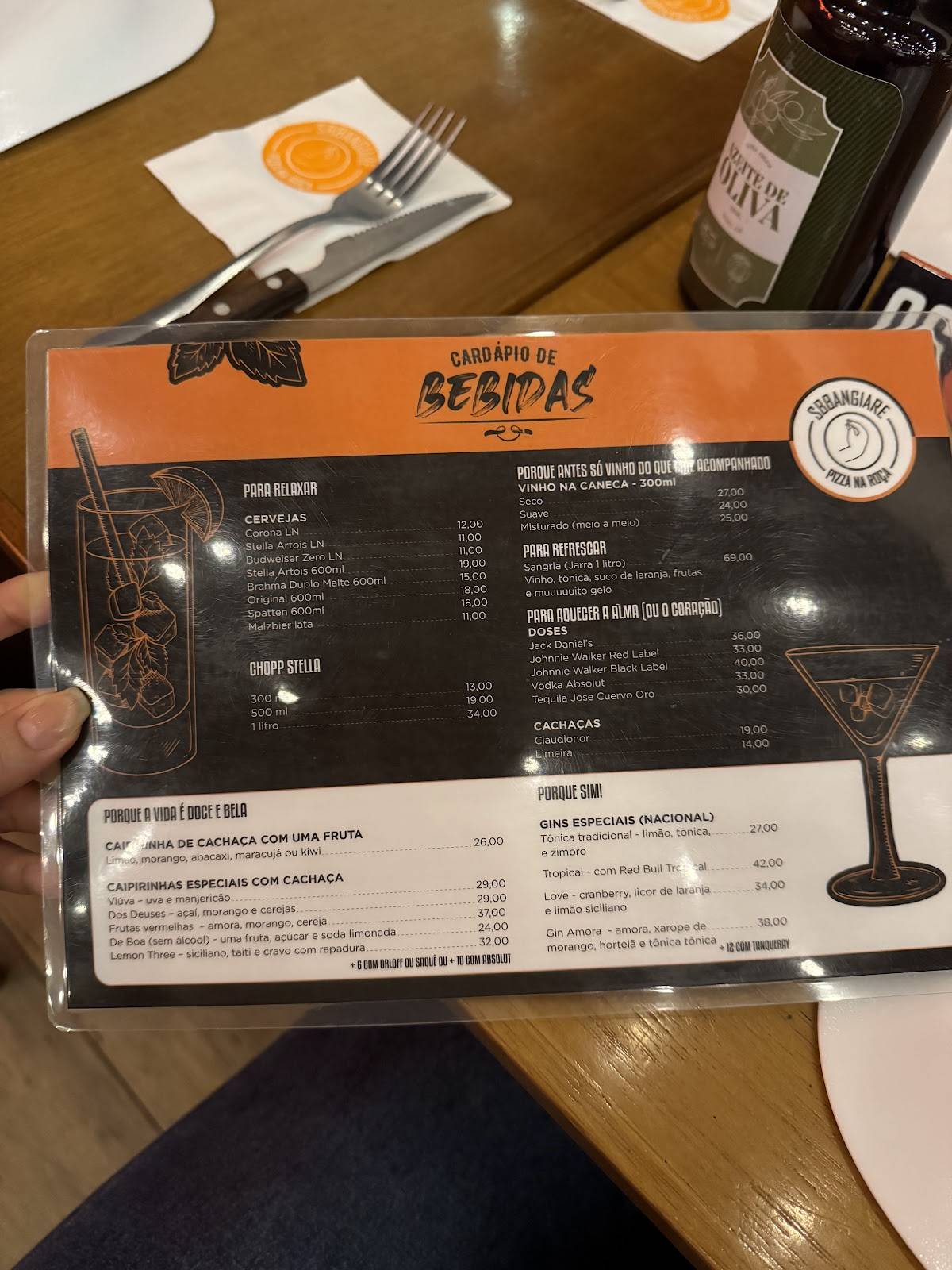 Pizza na Roça cardápio