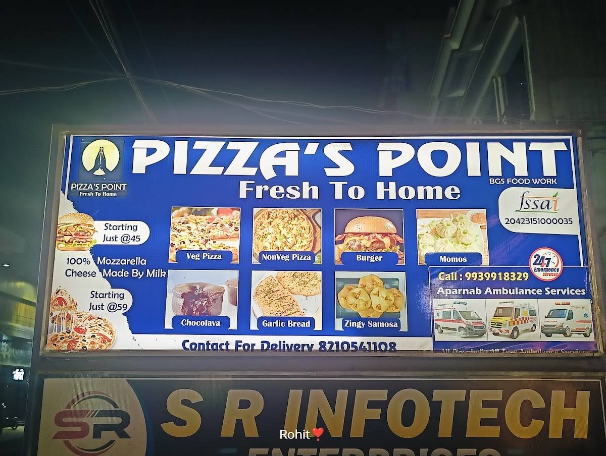 Pizza's Point menu