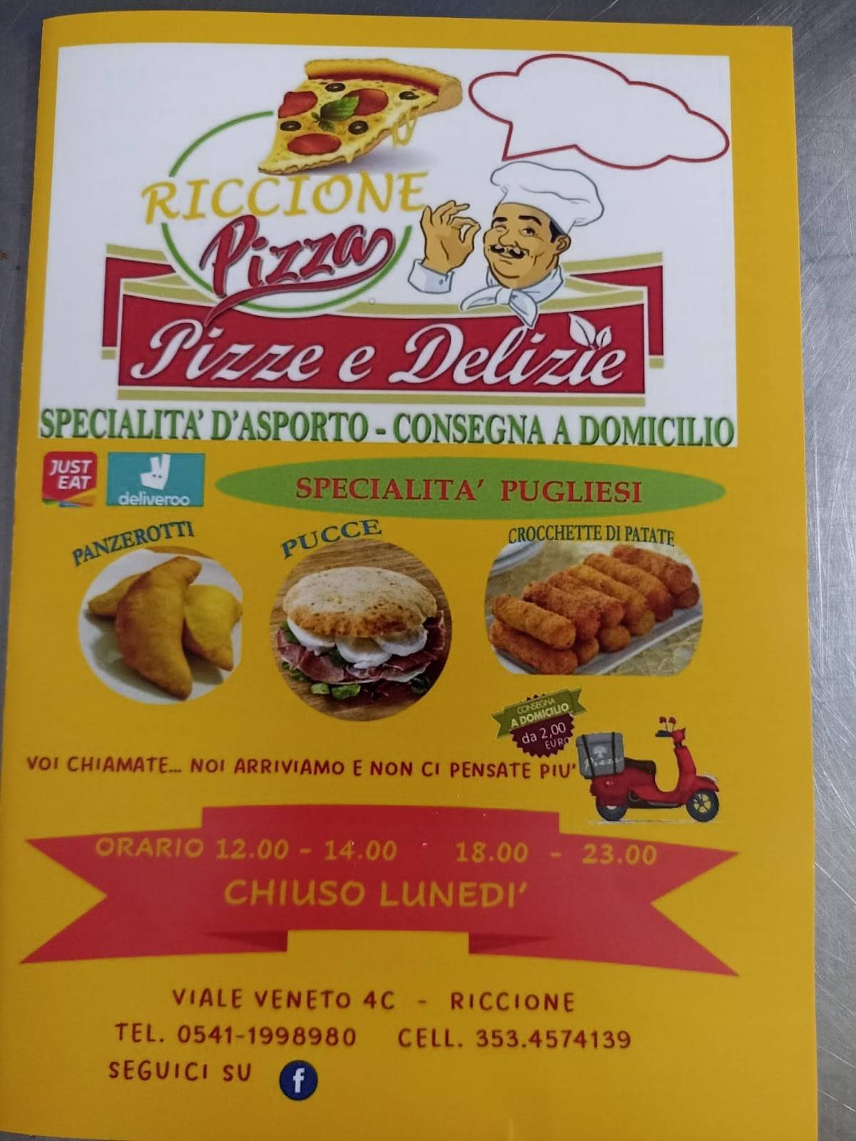 Menu di Pizze e Delizie - Pizzeria D'Asporto & Specialità Pugliesi 