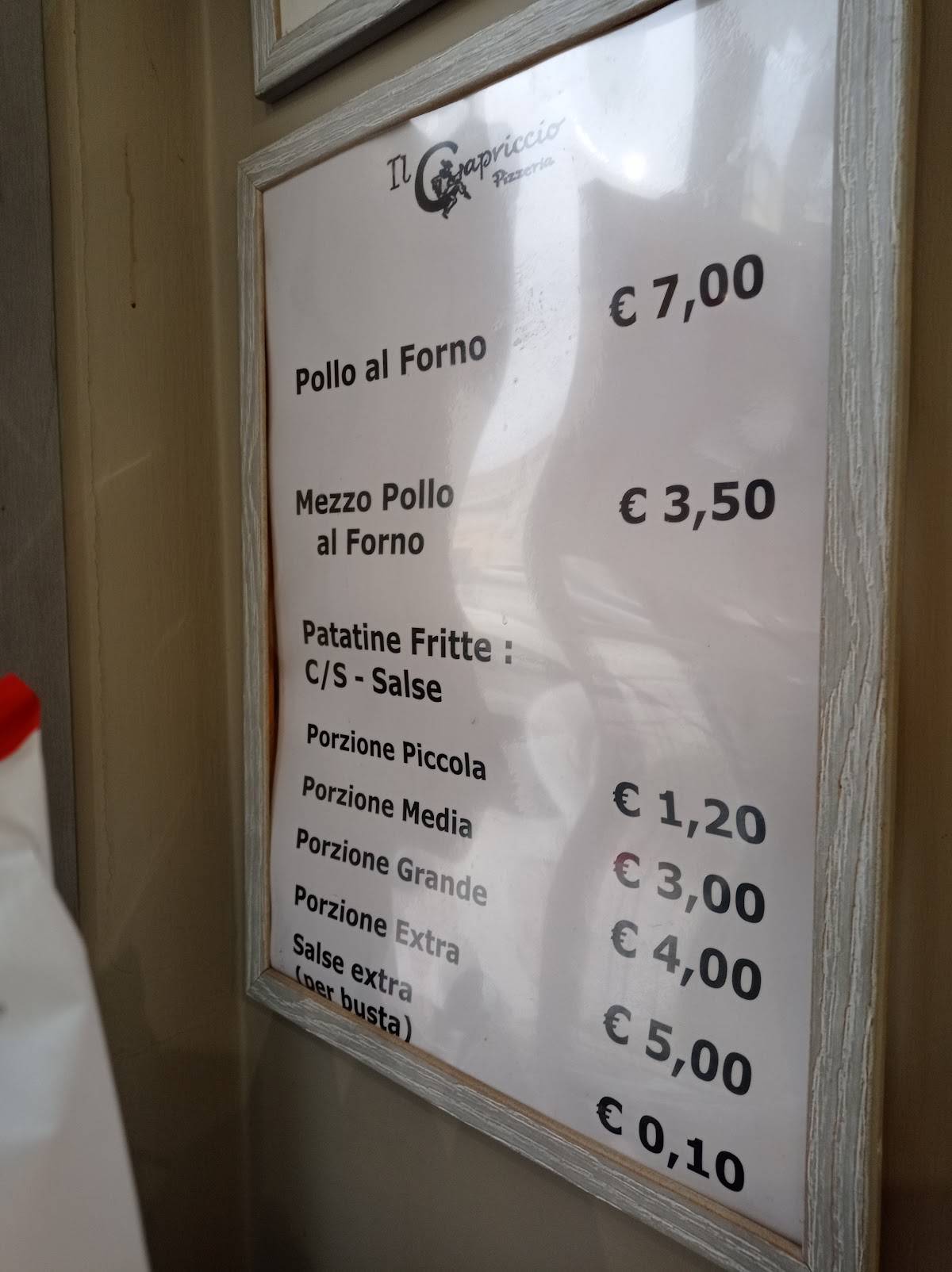 Menu di Il Capriccio 