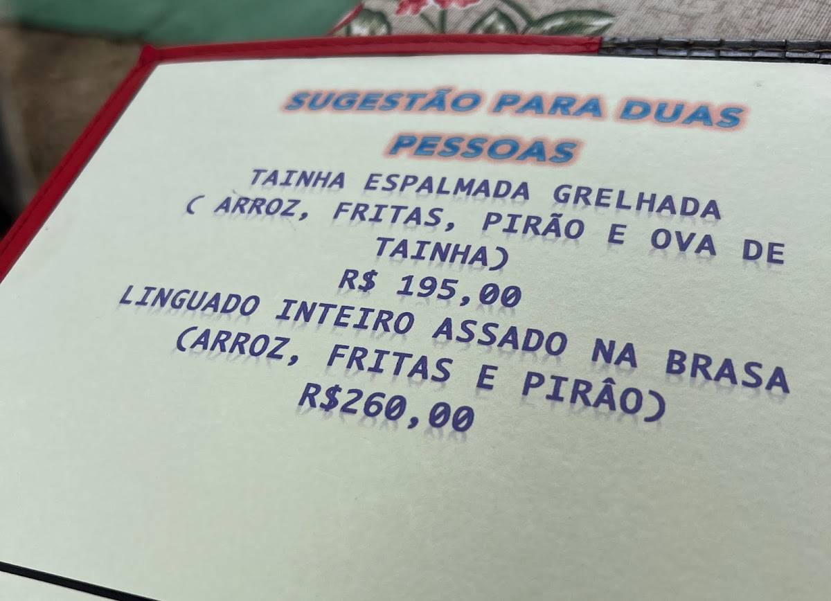Posto da Alfândega cardápio