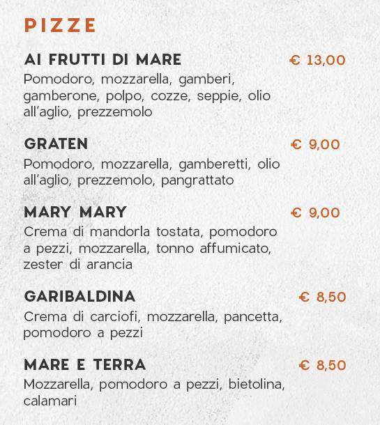 Menu di Quore Matto 