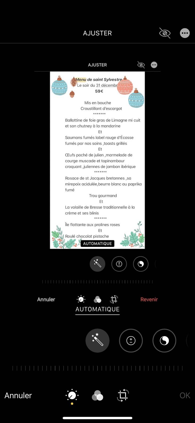 Menu de Restaurant Fa Bio Li