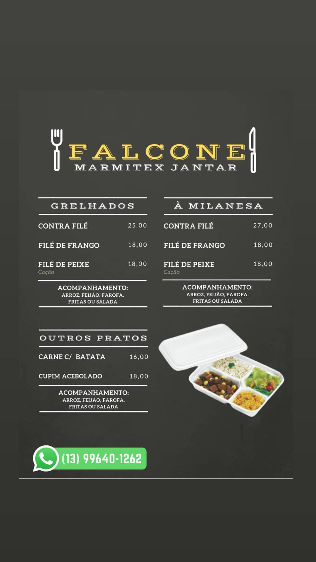 Restaurante e Pizzaria Falcone II cardápio