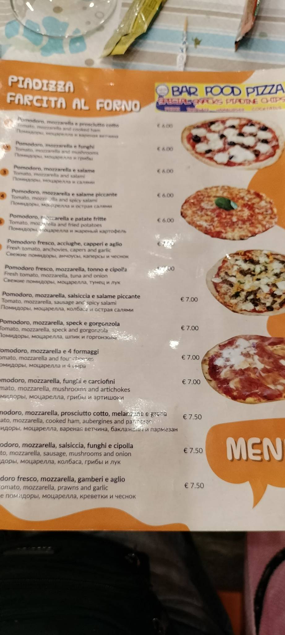 Menu di Risto food pizza 