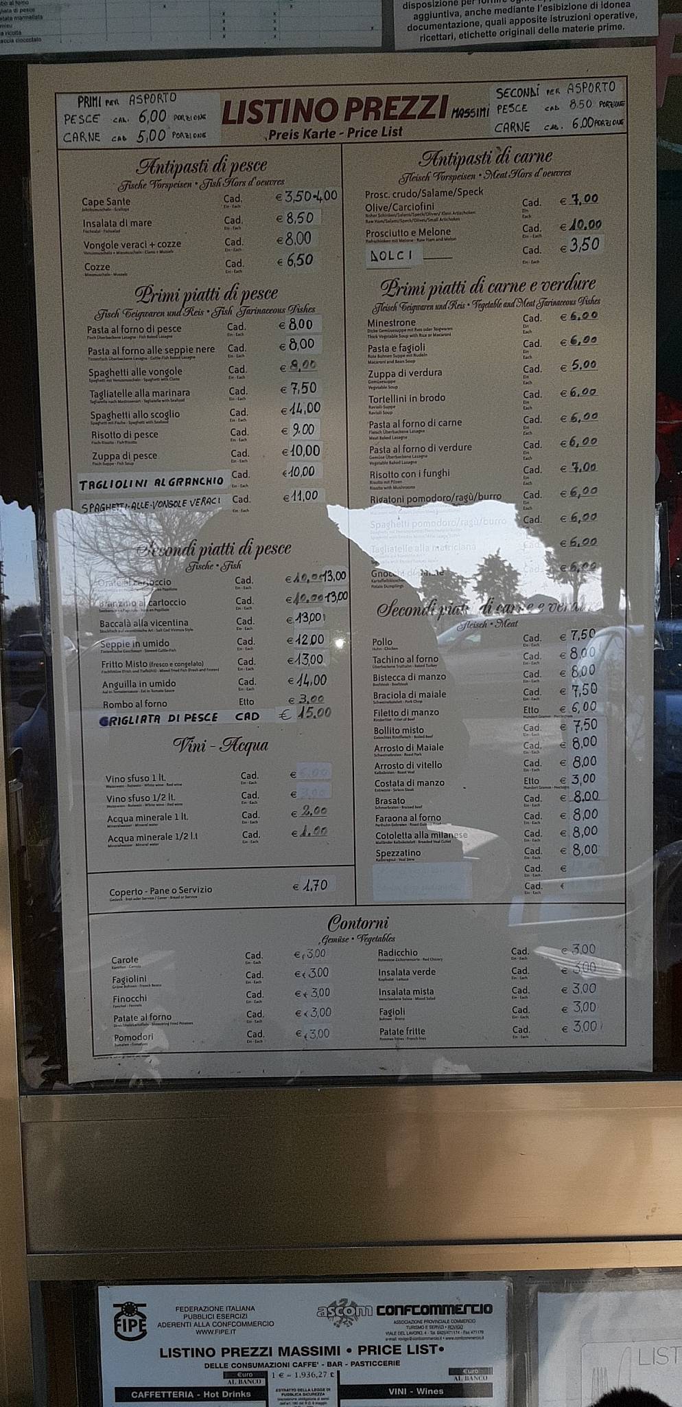 Menu di Ristorante Adriatica 