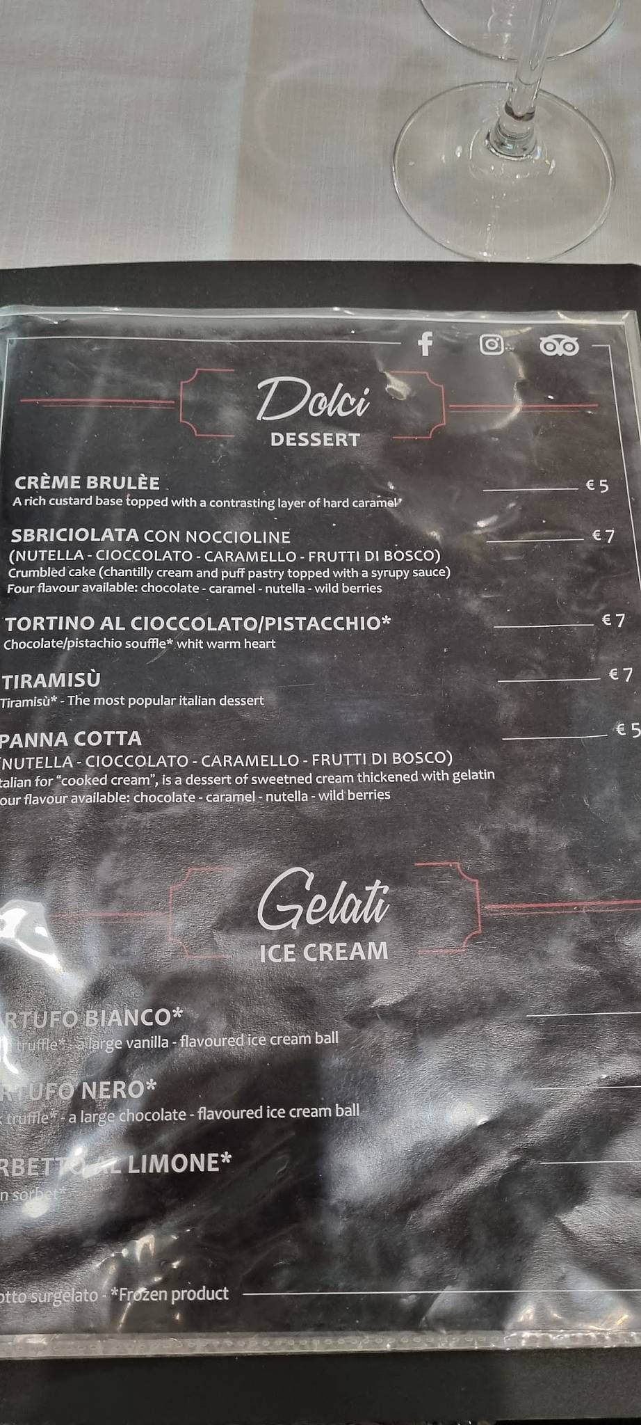 Menu di Ristorante Alfredo alla scaletta 