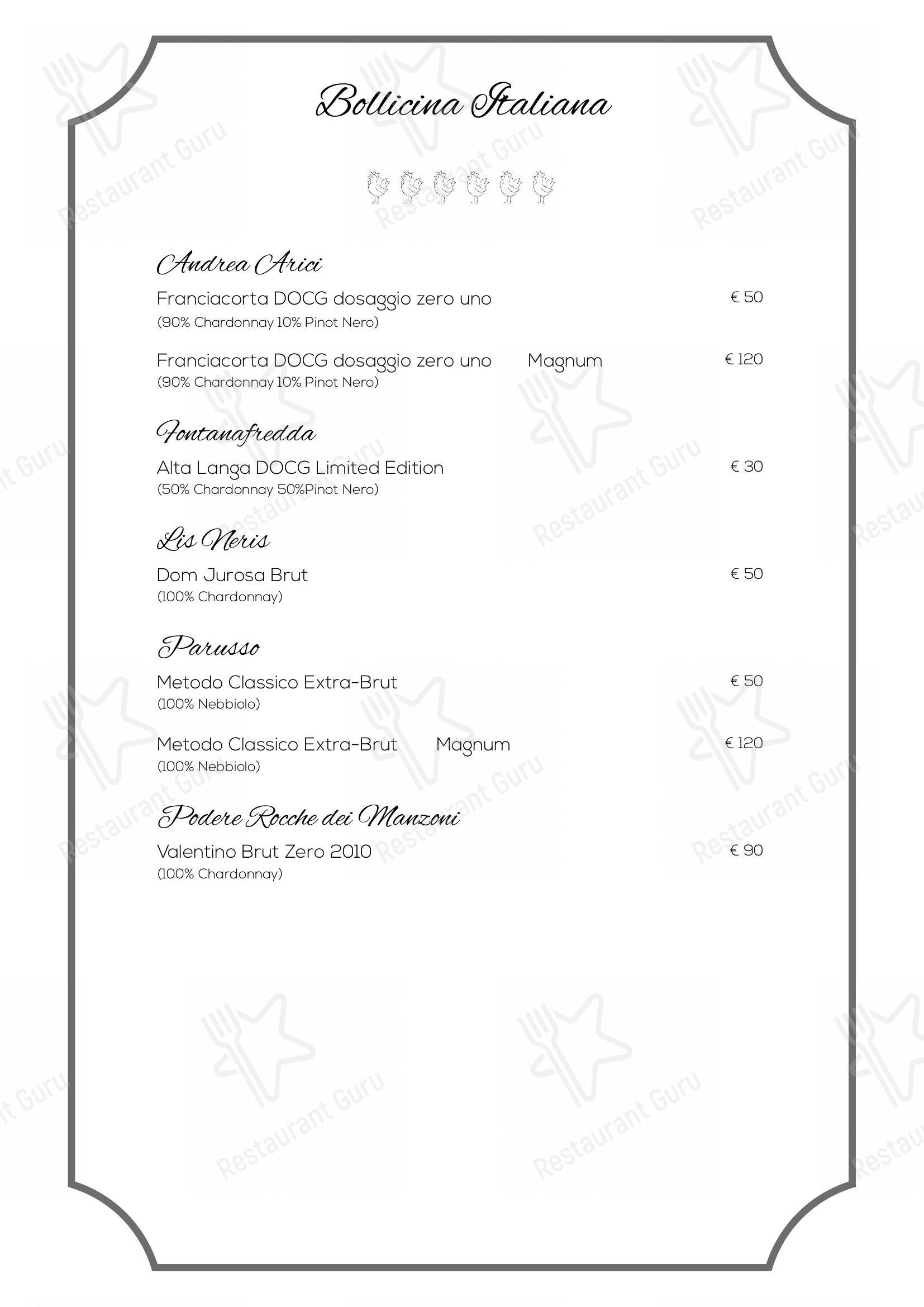 Menu di Casa Galloni 1669 - Menu