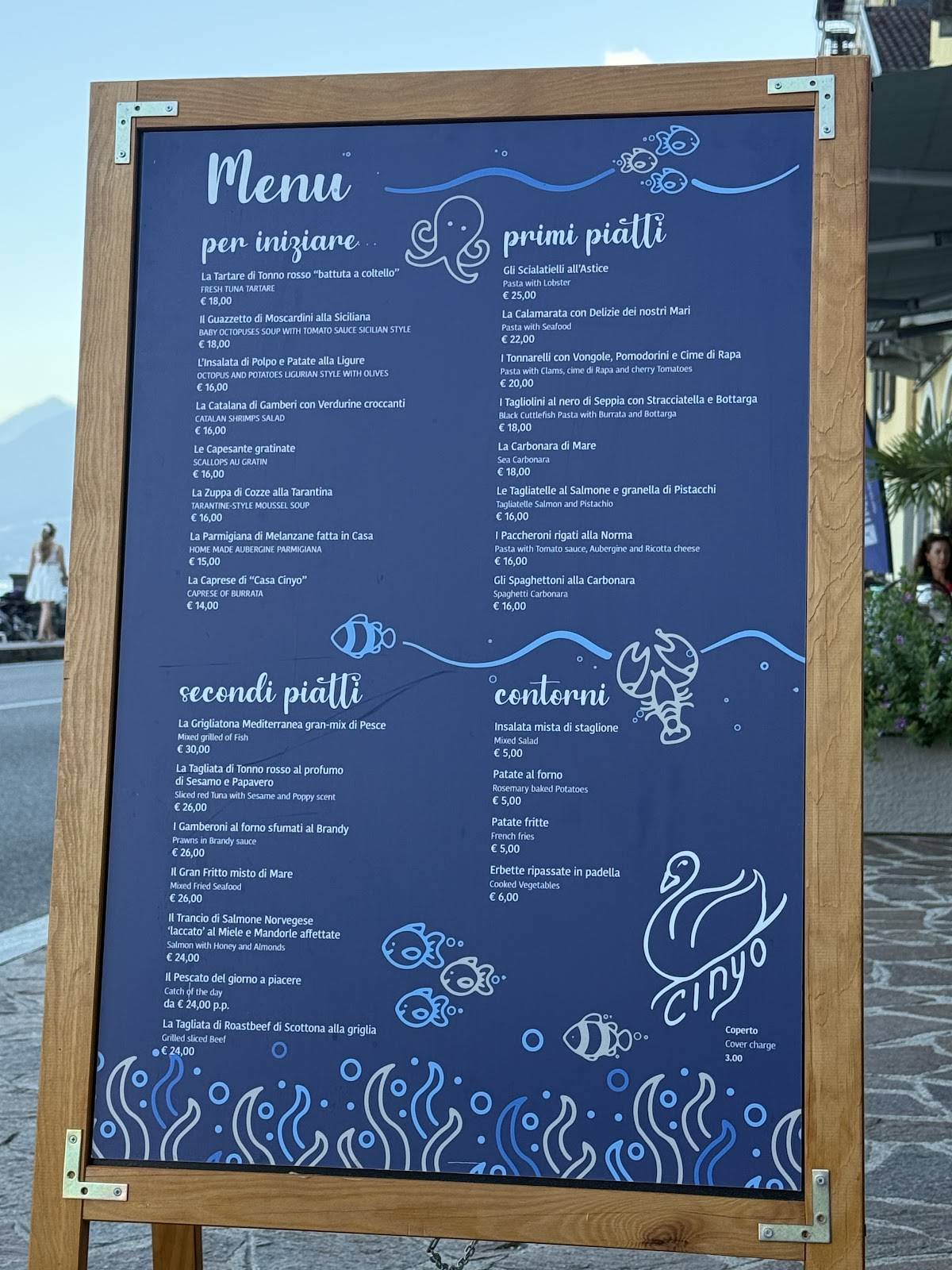 Menu di Ristorante Cinyo 