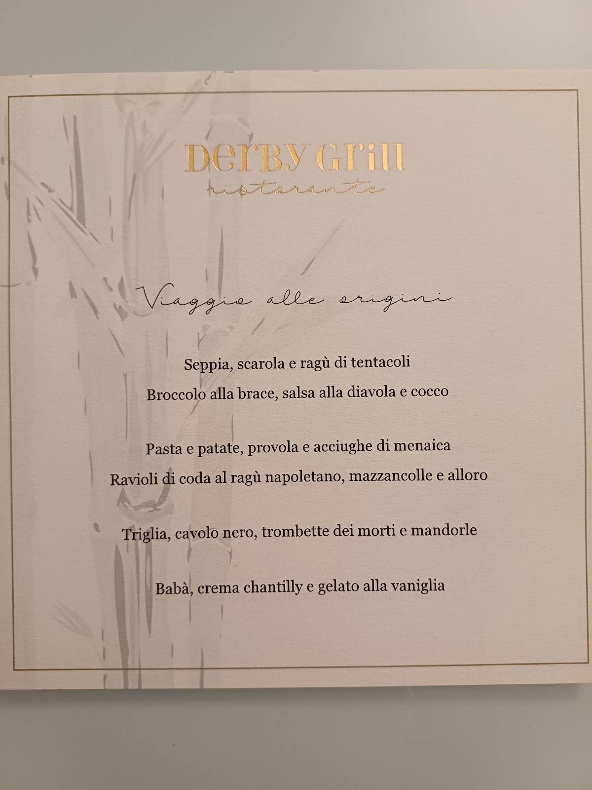 Menu di Ristorante Derby Grill 